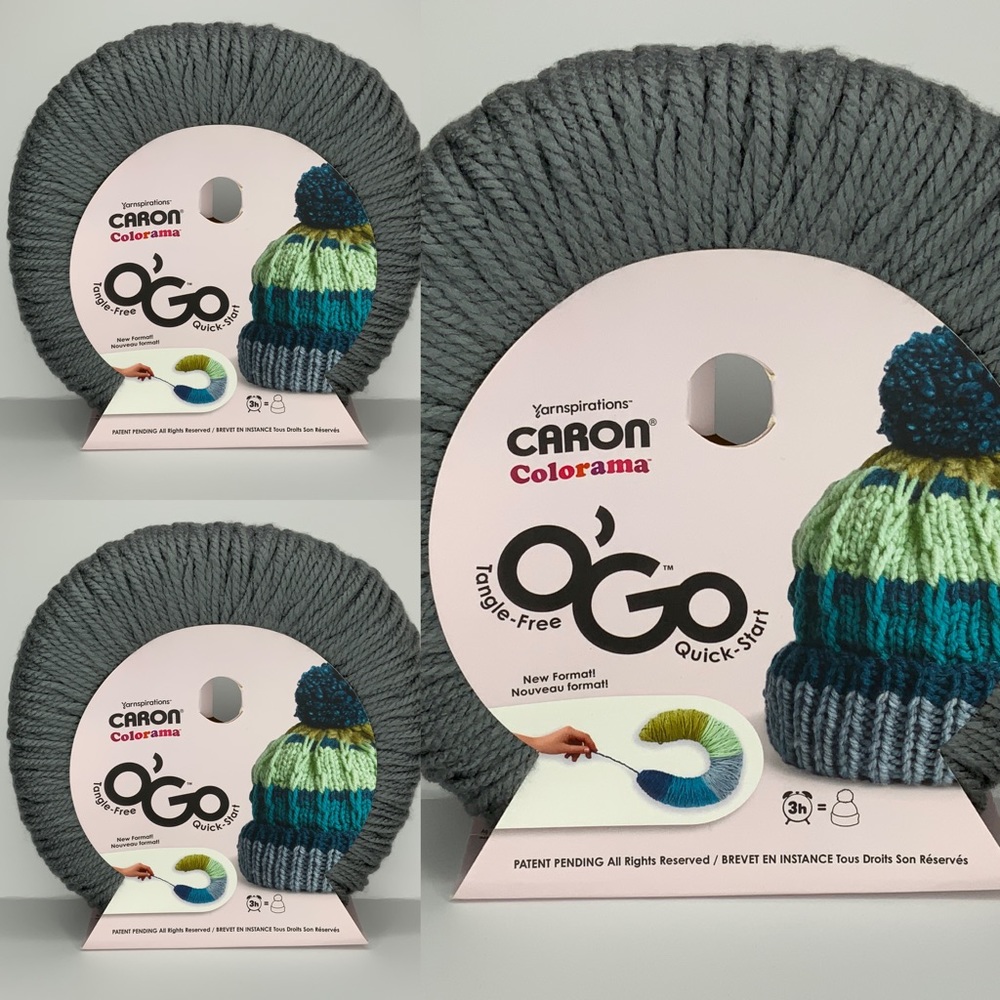 lot of 3 pave the way caron colorama yarn